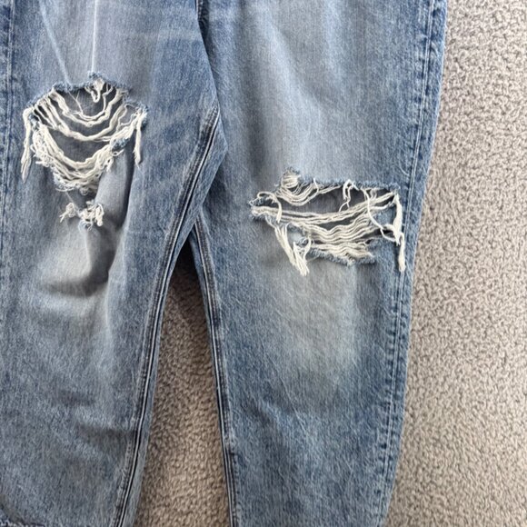 American Eagle High Rised Mom Distressed Denim Jeans Size 12 Short - Picture 2 of 7